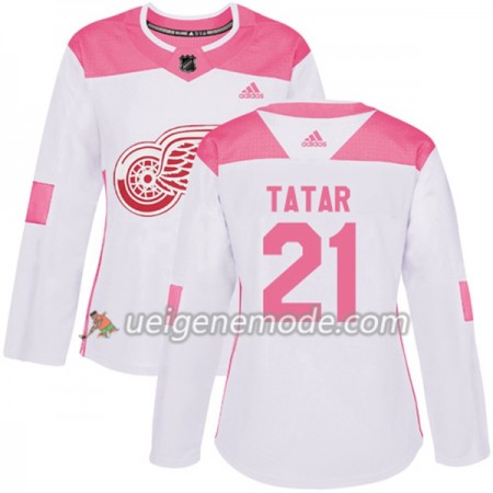 Dame Eishockey Detroit Red Wings Trikot Tomas Tatar 21 Adidas 2017-2018 Weiß Pink Fashion Authentic